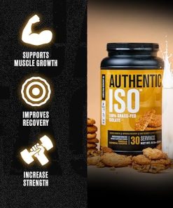 Jacked Factory Authentic ISO Grass Fed Whey Protein Isolate Powder – Low Carb- Non-GMO Muscle Building Protein (30 Servings Vanilla Oatmeal Cookie) Creatine Monohydrate Powder (30 Servings) 2