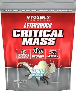 Myogenix Critical Mass – Vanilla Flavored Muscle Mass Weight Gain Supplement- Zero Lactose Protein Powder