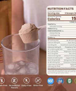 UpNourish Chocolate Vegan Protein Powder 54 Superfoods Powder-1.5 Billion CFU Probiotics 21g Plant Based Protein 2