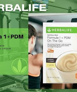 Herbalife Formula 1 + PDM On The Go: 24g of Protein 7 Packets per Box (Cookies and Cream + Vanilla)- Protein For Energy and Nutrition 2