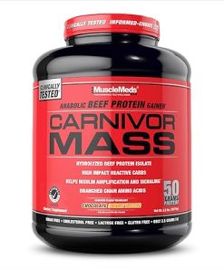 MuscleMeds CARNIVOR Mass Gainer Beef Protein Isolate Shake- 50 Grams Protein