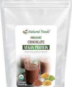 Z Natural Foods Organic Chocolate Vegan Protein Powder – Optimum Protein Blend Sourced from Pea- Brown Rice and Pumpkin with Cacao to Give A Delicious Chocolate Flavor Boost