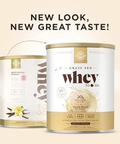 Solgar Grass Fed Whey to Go- Vanilla – 2 lb – Grass-Fed Whey Protein Powder – rBGH Free 2