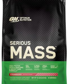 Serious Mass Strawberry Weight Gain Protein Powder | 12 lbs