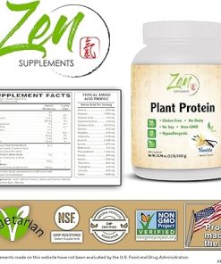 Zen Supplements – Plant Protein-Vanilla 1020G 2.2LB-Powder – 25 Grams of Protein Per Serving -Vegan- Low Net Carbs 2