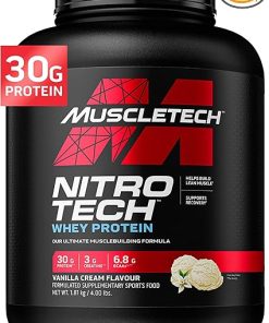 MuscleTech Whey Protein Powder Vanilla Cream 4 Pound & Nutricost Creatine Monohydrate Micronized Powder 500G
