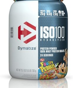 Dymatize ISO100 Hydrolyzed 100 Whey Protein Isolate Fruity Pebbles (1.6 Lbs. / 24 Servings) 2