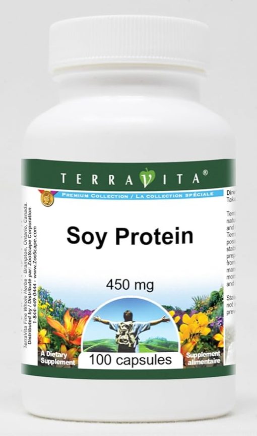 Soy Protein - 450 mg (100 Capsules- ZIN: 521425) - Image 2
