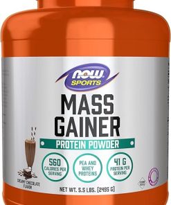 NOW Foods Sports Mass Gainer Protein Powder- Creamy Chocolate Flavor