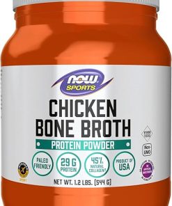 NOW Foods Sports Nutrition- Chicken Bone Broth Powder made with Premium-Quality Chicken Bone Extract
