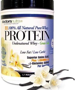 Pure 100 Percent – Undenatured Grass Fed Whey Protein by Doctors Nutra- Low Carb Low Fat