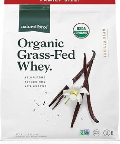 Natural Force Grass Fed Organic Whey Protein Powder Vanilla Flavor 5 lb Organic Clean Collagen Peptides Powder Unflavored- 32oz 2
