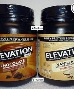 Elevation by Millville Whey Protein Powder Blend 2 Flavors Chocolate & Vanilla Combo Bundle 32oz 907g (Pack of Two)