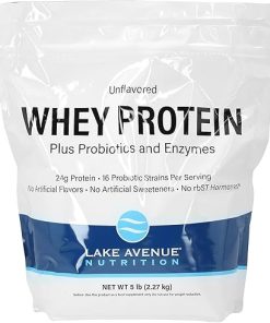 Lake Avenue Whey Protein Plus Probiotics and Enzymes- Unflavored