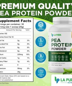 LaPura 100% Vegan Pea Protein Powder – 1.65LB- Unflavored Plant-Based Protein Powder with 20g Protein 2