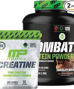 Muscle Pharm Combat 4lb Chocolate Protein and MusclePharm Pure Creatine Monohydrate