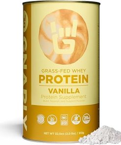 Gnarly Nutrition Vanilla Protein Powder – NSF Sport Certified – 25g Protein- Muscle Repair – Grass Fed Whey Powder