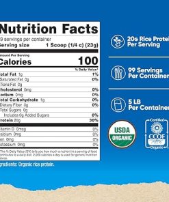 Nutricost Organic Rice Protein Powder (5 LB) – Gluten-Free- GMO-Free (from Brown Rice) 2