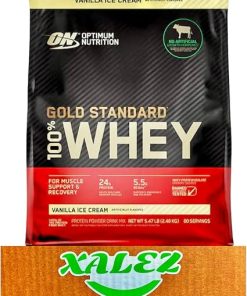 XALEZ (1 Pack) Optimum Nutrition Gold Standard 100% Whey Protein Powder- Vanilla Ice Cream