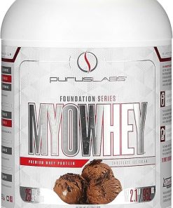 Purus Labs MyoWhey Premium Whey Protein | Instantized Whey Mixes Easily | Rich in BCAAs | 25g Protein | Keto Friendly | 25 Servings (Chocolate Ice Cream)