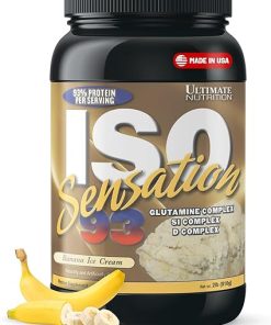 Ultimate Nutrition Whey Protein Isolate Powder with Glutamine Complex- ISO Sensation 93 – Whey Protein Powder with Added Colostrum for Enhanced Recovery