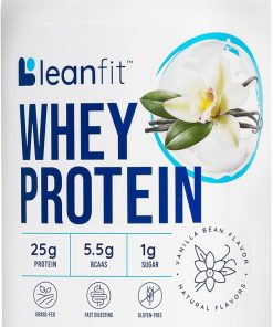 LeanFit WHEY Protein Natural Vanilla – 100% Whey Protein Powder- 24g Protein Per Serving – Grass-Fed