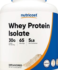 Nutricost Whey Protein Isolate (Unflavored) 5LBS