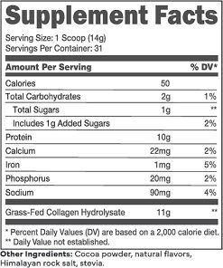 Ketologic Grass Fed Collagen (Chocolate Flavor 1LB) 2