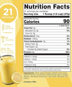 TransformHQ Clear Whey Protein Isolate (WPI) (Lemonade Flavored) 21 Servings – 20 Grams Protein Per Serving 2