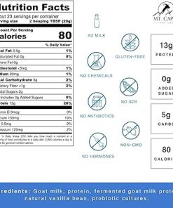 Mt. Capra Caprotein | Casein Protein Concentrate- Fermented Goat Milk Protein from Grass-Fed Pastured Goats 2