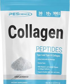 PEScience Collagen Peptides Powder- Hydrolyzed Collagen Protein with Vitamin C