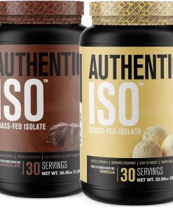 Jacked Factory Authentic ISO Grass Fed Whey Protein Isolate Powder – Low Carb- Non-GMO Muscle Building Protein w/No Fillers (Chocolate