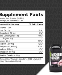 NutraBio Micellar Casein Protein Powder-Casein Protein Powder Strawberry 2