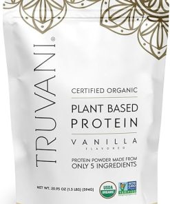 Truvani Vegan Pea Protein Powder | Vanilla | 20g Organic Plant Based Protein Per Serving | 20 Servings | Keto | Gluten & Dairy Free | Low Carb | No Added Sugar