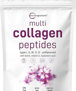 Micro Ingredients Multi Collagen Protein Powder 2 Pounds & Instant Colostrum Powder Bundle 2 Pack | Grass-Fed Collagen Peptides | Premium Bovine Mother’s First Milk 2