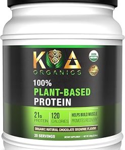 Vegan Protein Powder- Gourmet Chocolate Brownie Flavor- 21g of The Best Tasting Plant-Based Protein with only 120 Calories – USDA Organic