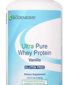 Nutra BioGenesis Ultra Pure Whey Protein Vanilla – B Vitamins- Thiamine & Riboflavin for Recovery and Lean Body – Vanilla Flavored Protein Powder – Gluten Free – 2.3 Lb
