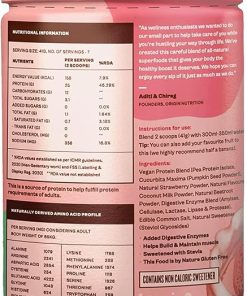 100% Natural Vegan Protein Powder- Strawberry Flavour with 25g Plant Based Protein 2