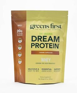 Greens First Dream Protein Powder Whey – 20g Protein Per Serving – Hormone-Free with Prebiotics – Non-GMO – No Artificial Sweeteners/MSG/Aspartame (Caramel Cappuccino- 25 oz) 2