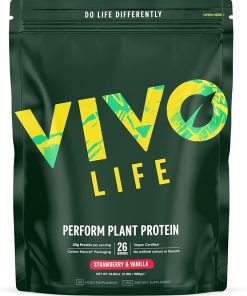 Vivo life Perform Plant Protein Powder – Strawberry & Vanilla- Vegan