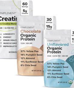Complement Creatine & Dual-Flavor Protein Bundle – Enhance Muscle Performance with Unflavored and Chocolate Plant