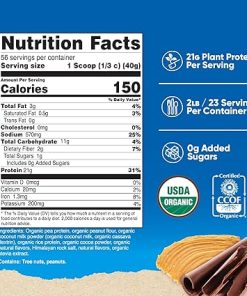 Nutricost Organic Vegan Protein Chocolate Peanut Butter (5 LB) – Gluten-Free- GMO-Free 2