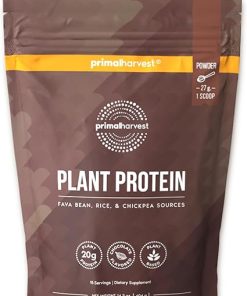 Primal Harvest Vegan Protein Powder for Nutritional Weight Support 20g Plant-Based Protein Per Serving from Fava Beans Chickpeas & Rice Chocolate Flavor 405g Gluten