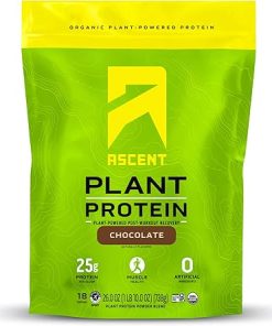 Ascent Plant Based Protein Powder – Non Dairy Vegan Protein- Zero Artificial Ingredients