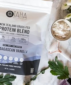 Taha Health & Nutrition Mind+Body+Soul Protein Blend – Madagascan Vanilla. 25g of Protein per Serve from Whey & Collagen- Plus 400mg Milk Phospholipids | New Zealand Grass-Fed 2