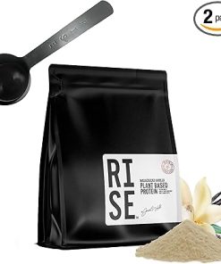 Starter Pack: Vanilla Protein Powder & Stainless Steel Scoop Bundle- Easy to Digest 30g Madagascar Vanilla Protein