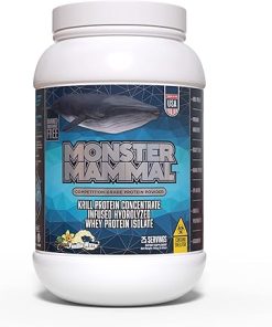 Monster Mammal Patent Pending Krill Protein Concentrate Infused Hydrolyzed Whey Protein Isolate- Potent Muscle Recovery