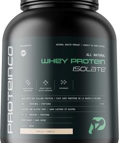 ProteinCo | All Natural New Zealand Whey Protein Isolate | 27g of Protein | Grass Fed | 4 Lbs | (Vanilla- 4 lbs)