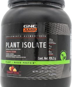 GNC AMP Nature-Based Protein | Vegan Protein for Muscle Growth & Repair | Fuels Athletic Strength & Performance | Strawberry Banana | 28 Servings