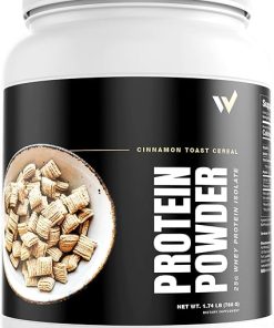Whey Protein Isolate Powder by Ashton Hall – Premium Cinnamon Toast Cereal Flavor – Low-Carb- High-Protein Shake for Muscle Growth & Recovery
